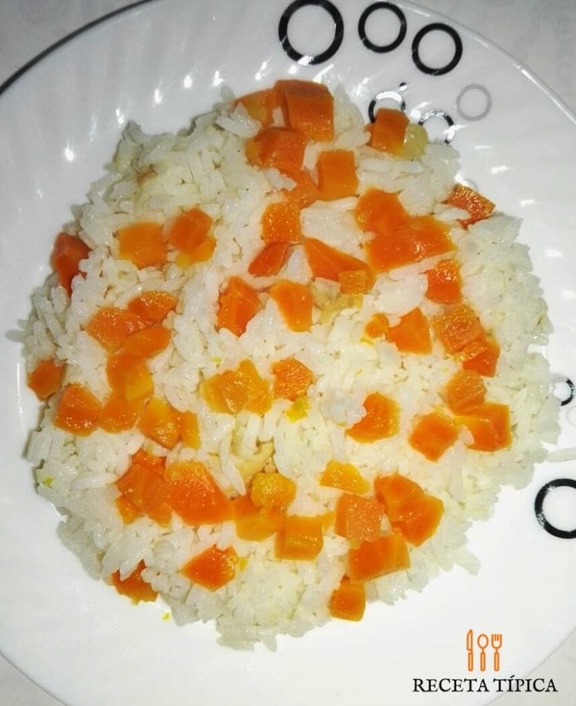 Dish with Rice with Carrot