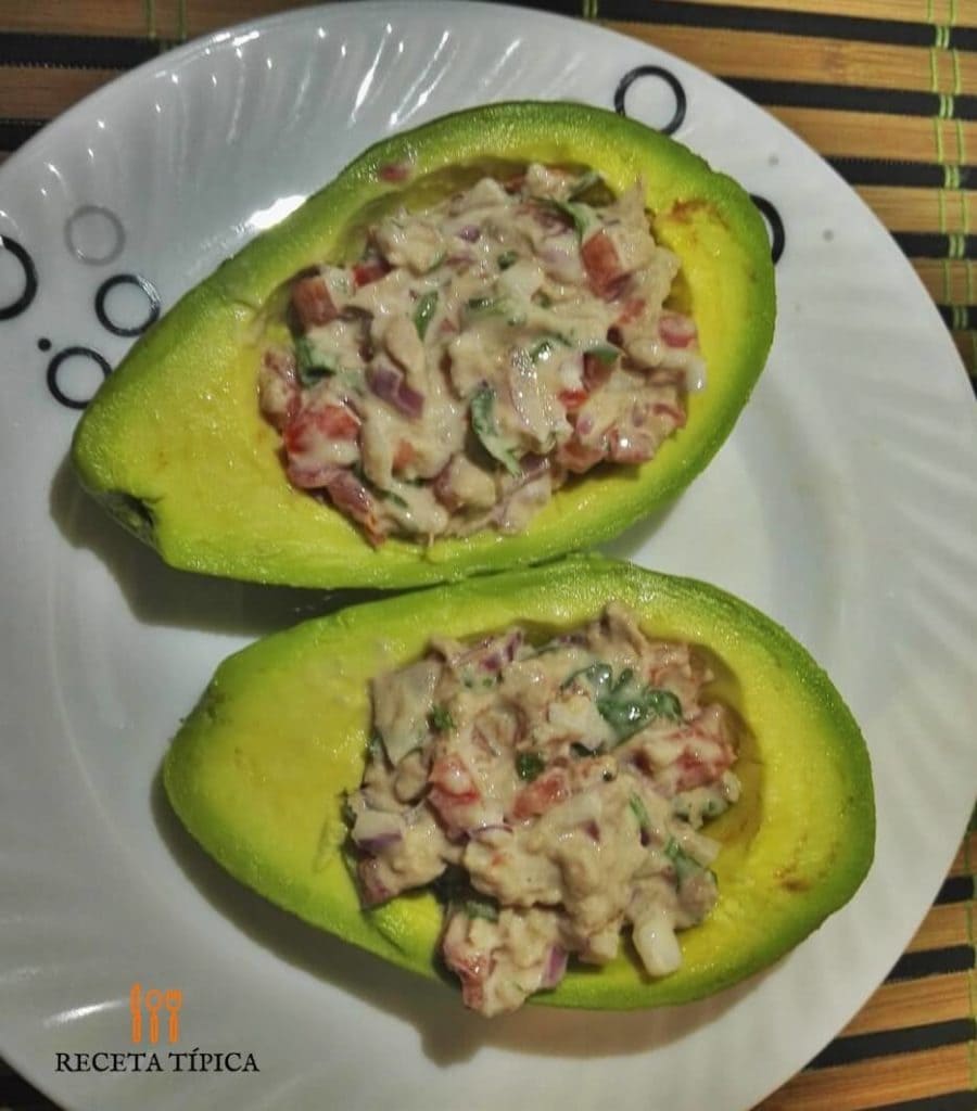 Dish with Tuna Stuffed Avocados