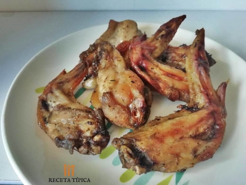 Dish with Herbed Grilled Chicken Wings