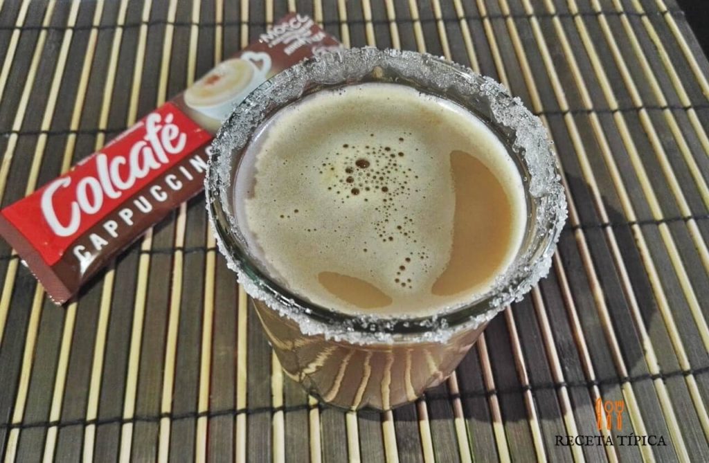 Carajillo or hot coffee drink