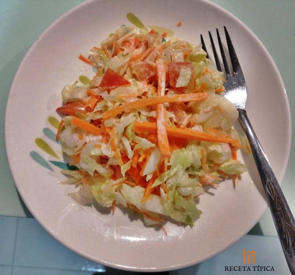 Plate with carrot salad