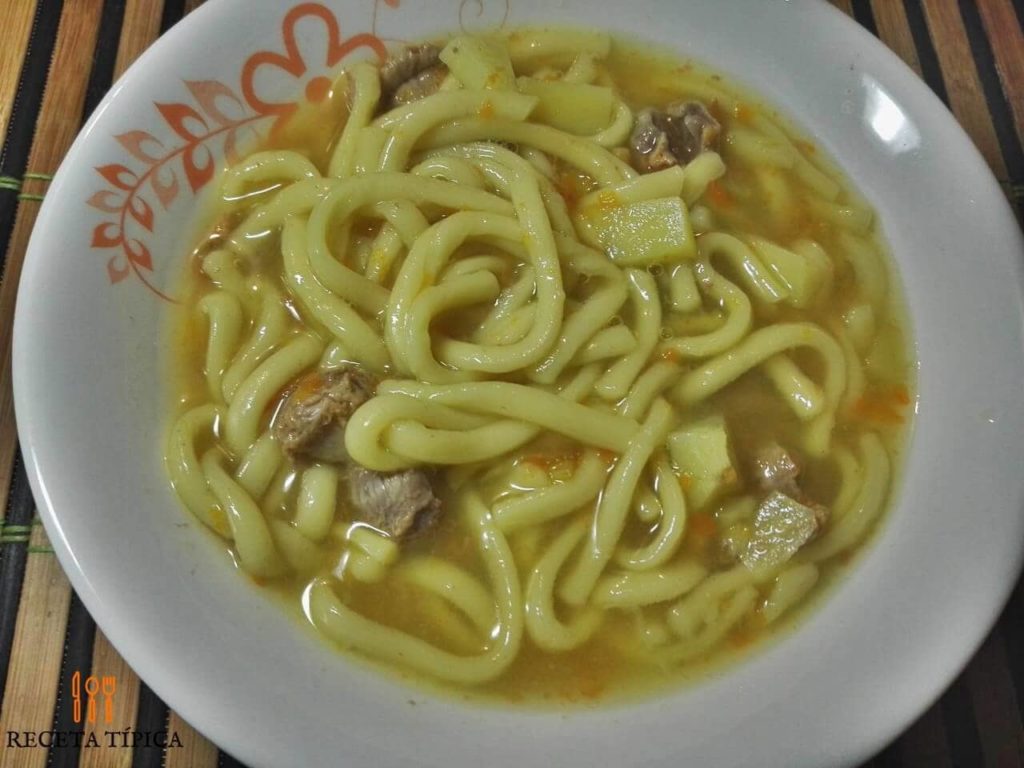 Dish with noodle Soup