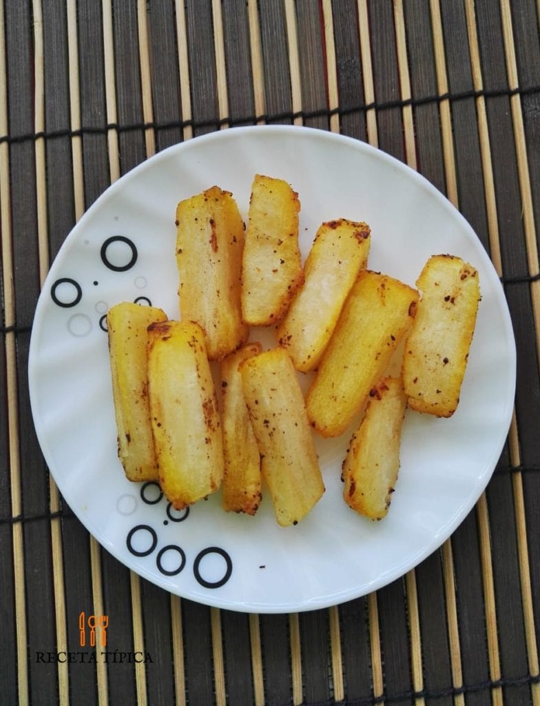 Plate with yucca fries